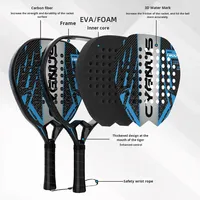 Raquette de padel en fibre de carbone 3K, noyau en mousse EVA, logo personnalisé, raquette de sport portable pour l'extérieur, ODM/OEM