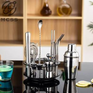 Ensemble de shaker à cocktails en acier inoxydable de qualité supérieure, 18 pièces (finition originale) - Outils de bar durables et écologiques pour le mélange de cocktails à domicile - Product Image 6