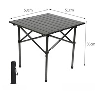 Table pliante de camping en acier inoxydable Polar Everest, 4 chaises Moon, pour cuisine, atelier, plage, pique-nique, chambre, école