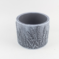 Pots de plantes de qualité avec motif en relief, vase à fleurs en ciment pour jardinage extérieur, produits d'outillage de jardinage à vendre