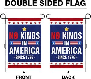 Bandera de Jardín 'No Kings in America' de 12 x 18 Pulgadas, Doble Cara, Poliéster Resistente, Bandera Contra el Odio, Salva <span class=keywords><strong>la</strong></span> <span class=keywords><strong>Democracia</strong></span> - Product Image 3