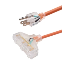 Câble d'alimentation robuste transparent sur mesure pour extérieur, longueur personnalisée