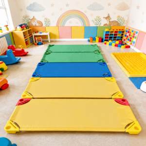 Lit <span class=keywords><strong>de</strong></span> sieste empilable Montessori pour enfants <span class=keywords><strong>de</strong></span> <span class=keywords><strong>la</strong></span> maternelle et des crèches, mobilier <span class=keywords><strong>de</strong></span> garderie pour tout-petits - Product Image 1