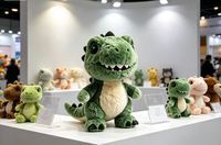 Boneka Dinosaurus Desain Khusus, Mainan Hewan Isi Lembut yang Menggemaskan untuk Hadiah Bisnis Promosi