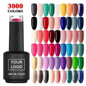 ลดราคาพิเศษ 3000 สี ยาทาเล็บเจลยูวี 15 มล. ปราศจากสาร HEMA ไม่มีกลิ่น รับผลิตแบบ OEM สำหรับร้านทำเล็บ สูตรวีแกน ใช้กับหลอด LED/UV - Product Image 1