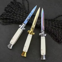 Couteau de camping à lame fixe en acier inoxydable, couteau tactique de survie et de chasse pour l'extérieur, avec étui, qualité industrielle, OEM/ODM pris en charge