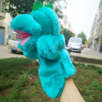 Marionnette à main en peluche de dragon sur mesure, faible MOQ, anti-stress, super douce, doublure en maille de coton PP, adaptée aux nouveau-nés, cadeau de vacances pour enfants