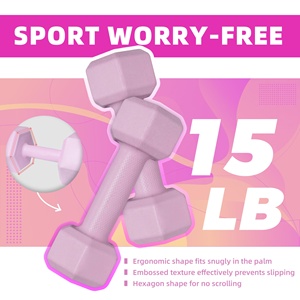 Neoprene <b>Dumbbell</b> Hand Weight Sets 5/10/15/20lbs 5 Colors Exercise Fitness Free Weights Women Men Home Gym Equipment - Product Image 4
