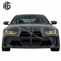 Aileron latéral d'admission d'air en fibre de carbone style M Performance pour pare-chocs avant BMW M3 G80 M4 G82, kit carrosserie pour prises d'air du pare-chocs.