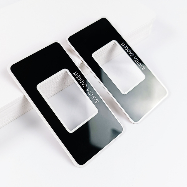 Custom Durable Waterproof Polycarbonate Label Glossy Surface logo Touch Panel Control Sticker Keypad with Transparent Window