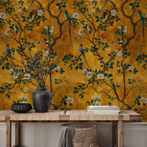 Personalizzabile artistico dipinto a mano stile artigianale in metallo foglia oro <span class=keywords><strong>carta</strong></span> <span class=keywords><strong>da</strong></span> <span class=keywords><strong>parati</strong></span> per la casa murales - Product Image 5