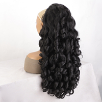 Queue de cheval de luxe pour femme, bouclée Yaki Roman, 200g, avec cordon de serrage, 26 pouces, en fibre haute température résistante à la chaleur, en stock