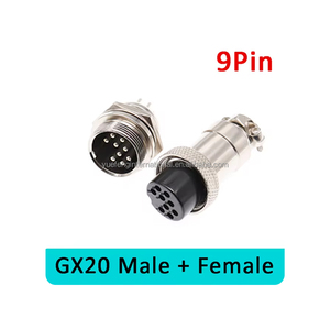 Werks großhandel CE RoHS GX20 Circular Aviation Quick Wire Panel-Anschluss 9-poliger GX20-Stecker Buchse Butt Socket Plug Adapter - Product Image 2