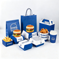 Solution personnalisée d'emballage écologique pour la restauration rapide |   Sacs en papier, boîtes à hamburgers, boîtes à emporter et gobelets avec logo