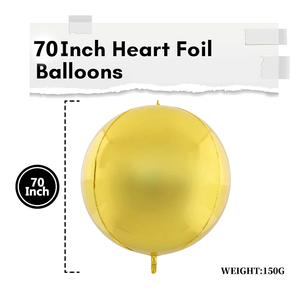 Tùy Chỉnh 4D Hình Cầu Lá Khổng Lồ Lớn Bóng 70 Inch Nhôm Kim Loại Globos Lá Tròn Bóng Cho Đảng Trang Trí - Product Image 6