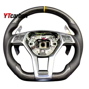 YTcarbon per A C E GLK CLA CLS SL SLK <span class=keywords><strong>AMG</strong></span> <span class=keywords><strong>W212</strong></span> W204 C117 C218 Accessori Interni Auto Volante Personalizzato in Vera Fibra di Carbonio - Product Image 1