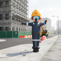 Mannequin publicitaire gonflable CE certifié, imprimé en couleurs vives, 3-3,6 m, facile à installer pour les événements de sensibilisation à la sécurité