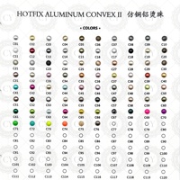 CY 9-2 Strass ronds, clous décoratifs en aluminium thermocollants, en vrac, 3mm-8mm, multicolores, pour la décoration de jeans, denim et vêtements