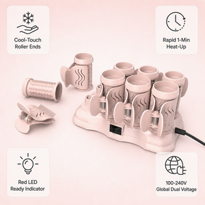 เครื่องม้วนผมไฟฟ้าแบบร้อนพิมพ์โลโก้ OEM สำหรับผมยาว ให้ผมดูหนาเป็นธรรมชาติ ผลิตในประเทศจีน - Product Image 4