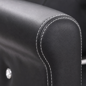 Fauteuil de Barbier Professionnel Hydraulique Durable en Cuir PU, <span class=keywords><strong>Chaise</strong></span> de Coiffure de Salon Capitonnée Diamant, Inclinable pour Salon de Coiffure, Institut de Beauté et Spa - Product Image 5