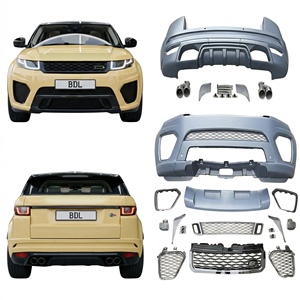 Kit de Carrocería, Parachoques Delantero y Trasero con Puntas de Escape Cuádruples para Land Rover Range Rover <span class=keywords><strong>Evoque</strong></span> 2010-2017, Estilo <span class=keywords><strong>SVR</strong></span> - Product Image 1