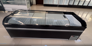 Congelador comercial de exhibición rápida con doble puerta de vidrio para pescado congelado y helados, refrigerador y enfriador para el hogar - Product Image 4