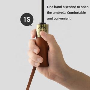 <span class=keywords><strong>Parapluie</strong></span> <span class=keywords><strong>pliant</strong></span> pour hommes d'affaires, renforcé, épaissi, ouverture et fermeture automatiques, manche en bois, 16 baleines, luxe <span class=keywords><strong>haut</strong></span> <span class=keywords><strong>de</strong></span> <span class=keywords><strong>gamme</strong></span>, bouton en nylon avec or - Product Image 3