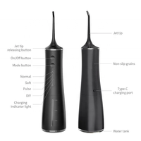 Irrigateur buccal IPX7, hydropulseur dentaire étanche avec pointe de jet ardillon spéciale, hydropulseur électrique Portable