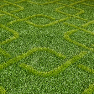 3D Grass Popular Pattern Garden Outdoor Carpet Print Artificial Lawn Rectangular Patchwork Custom LOGO Synthetic Grass