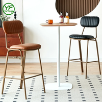 Chaise de salle à manger en cuir PU, prix d'usine, mobilier de restaurant, chaise commerciale durable en métal et fer pour bistrot, café, bar, hôtel