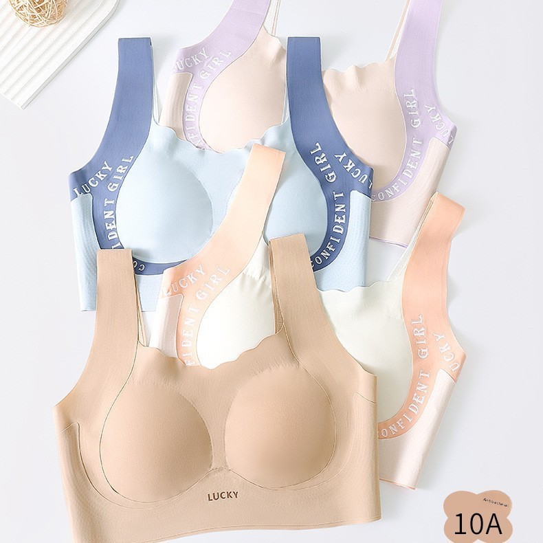 A28 # Teenage Girls' Underwear Junior High High School Foundation Liquid Invisible Seamless Sports Vest Developmental Period Bra