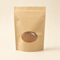 Pochette à fermeture éclair avec fenêtre transparente - Sachet refermable pour collations, fruits secs et emballage d'aliments secs