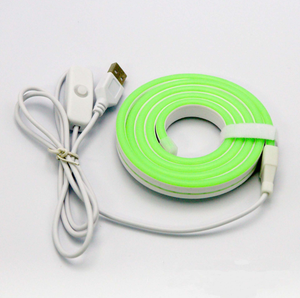 Kit de bande LED néon flexible en silicone USB 5V avec interrupteur tactile, ruban lumineux auto-adhésif basse tension pour éclairage d'ambiance intérieur - Product Image 2