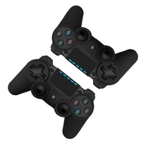 Manette sans fil à double vibration pour PS4, fonction turbo programmable, compatible Android, iOS, PC, joystick et gamepad
