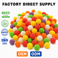Bonbons gélifiés acidulés à la framboise, saveur fruitée assortie, en vrac, personnalisés, marque privée, fabricant OEM ODM, vente en gros, certifiés Halal, TIK TOK