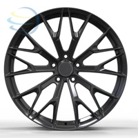 Jantes en alliage forgé CNC personnalisées de 15, 16, 17, 18, 19, 20, 21, 22, 24 pouces, finition brillante gunmetal, 5x114.3/120/108/112/115/100
