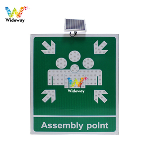 Emergency Evacuation Title <strong>Sign</strong> Solar LED Reflective <strong>Assembly</strong> Point <strong>Sign</strong> - Product Image 3