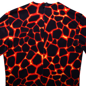 Gorilla Tag Cosplay <b>Bodysuit</b> Lava <b>Red</b> Black Adult Unisex Game Costume - Product Image 4