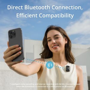 DJI Mic 2 Transmitter Bluetooth <b>Microphone</b> Shadow Black with Magnetic Attachment for Smartphone Video Recording - Product Image 4
