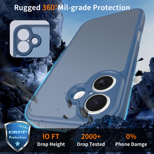 For iPhone 17 16 Mobile Phone Shell TPU PC Translucent Skin <strong>Touch</strong> Feeling for Apple 15 14 Pro Max Lens <strong>Protective</strong> Frosted Case - Product Image 5