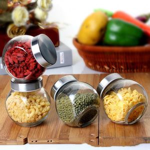 Tarro de Vidrio Inclinado Personalizado al por Mayor para Dulces, Galletas o Café, con Forma Geométrica y Tapa Metálica - Product Image 5