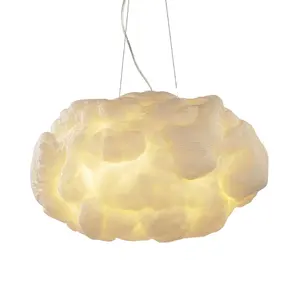 Candelabro Led moderno de nube flotante, iluminación blanca de algodón para sala de estar, lámpara colgante de hierro, 95, 3,5, 180