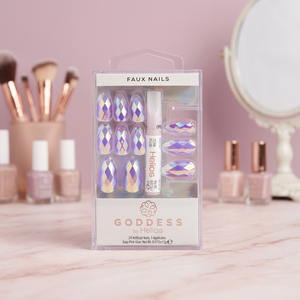 HGOD0038 Juego de Uñas Artificiales Goddess, Uñas Postizas Hechas a Mano de Alta Calidad, Puntas Cuadradas Largas, a la Moda - Product Image 2
