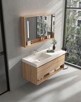 Meuble-lavabo mural moderne de haute qualité fabriqué en Chine avec vasque en céramique à encastrer, construction en MDF, pour usage hospitalier