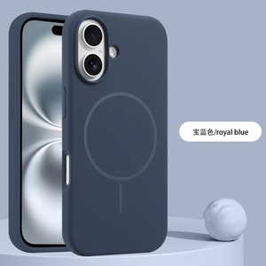 Nouvelle conception Étui de téléphone haut de gamme en silicone <span class=keywords><strong>liquide</strong></span> magnétique antichoc, étanche et agréable au toucher pour iPhone 16 Pro Max - Product Image 4