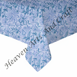 Best Selling Products Factory Outlets Wedding <b>Table</b> <b>Cloth</b> Square Hand Block Printed Designer Pure Cotton Tablecloths for Sale - Product Image 1