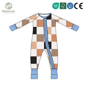 Babylovey - Mameluco de Bambú con Volantes para Bebés Recién Nacidas, con Logotipo Navideño, Suave, Transpirable y Ecológico, con Estampado Personalizado - Product Image 5