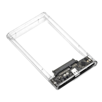 Carcasa Transparente para Disco Duro de 2.5 Pulgadas SATA III USB 3.0, Carcasa Externa Móvil de Plástico para Disco Duro de PC Portátil, Compatible con SSD/HDD de 6 TB