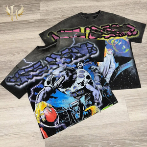 גברים גרפי מותאם אישית גדול dtg מודפס חולצות כותנה ג 'רסי כותנה עבה צווארון עבה וגודל וינטג' חתכו חולצות - Product Image 3