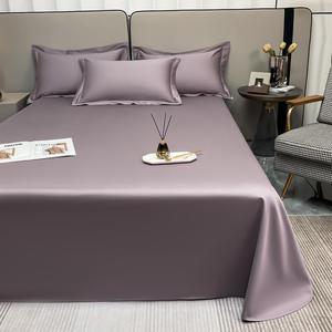Parure de lit bébé de luxe en pur coton tissé, couleur unie, toutes saisons, respirante, style simple, trois pièces (drap et taies d'oreiller) - Product Image 1